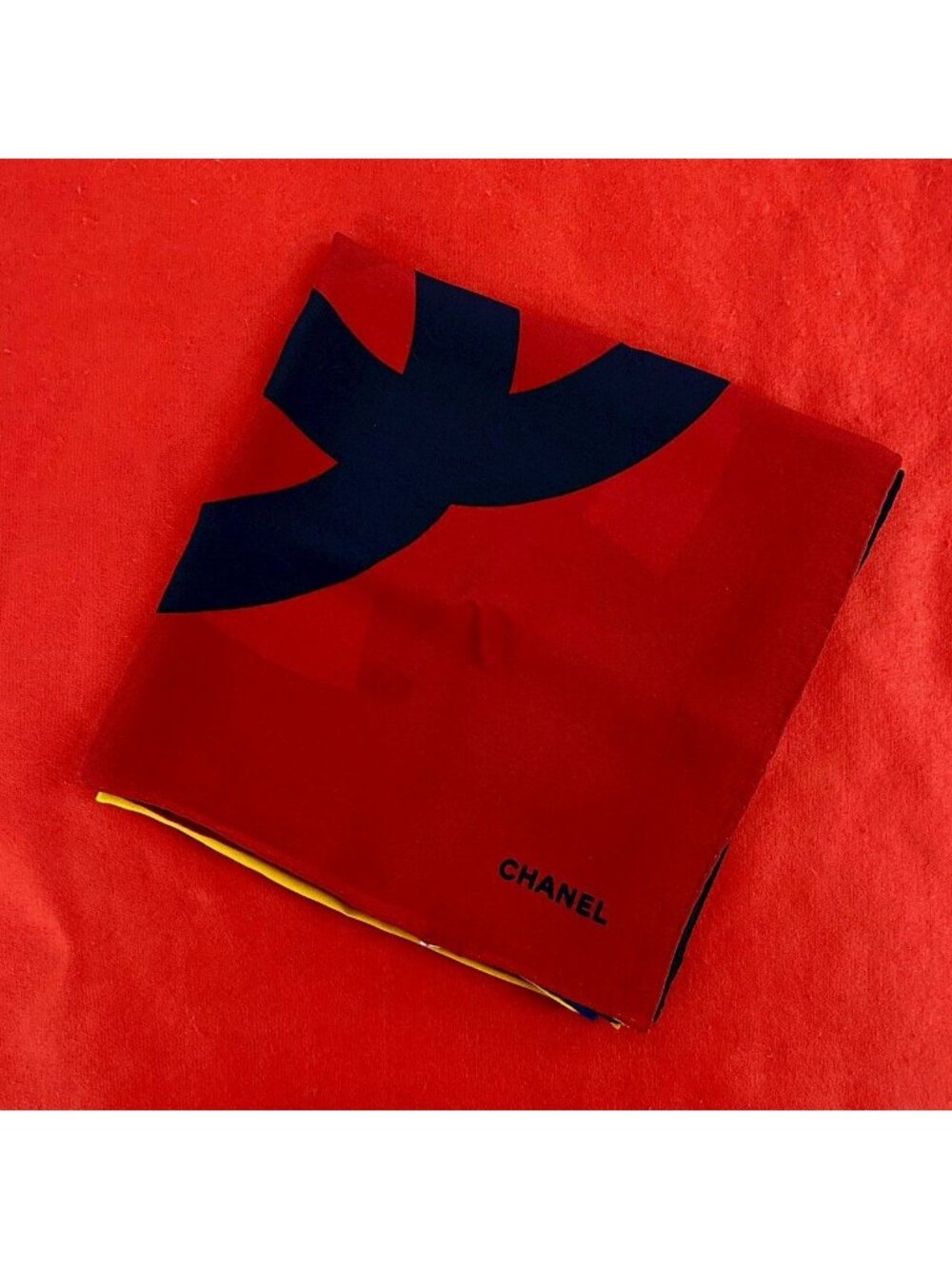 Chanel CC Logo Silk Scarf Bandana Multicolor